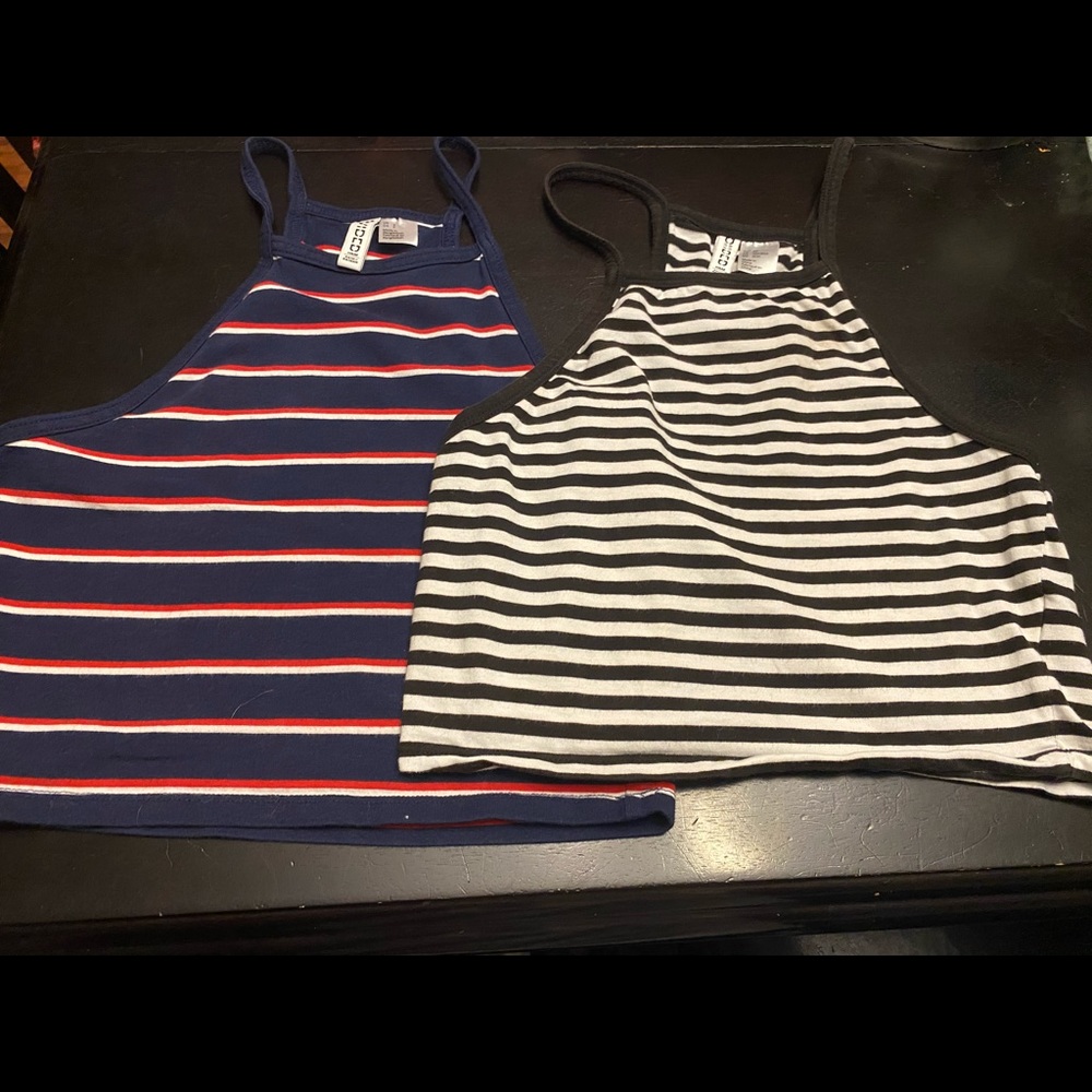Two cropped tank tops